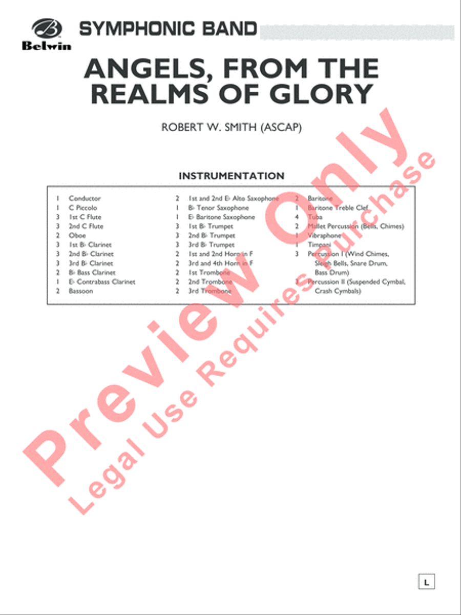 Angels, from the Realms of Glory Concert Band scores gallery preview page 2