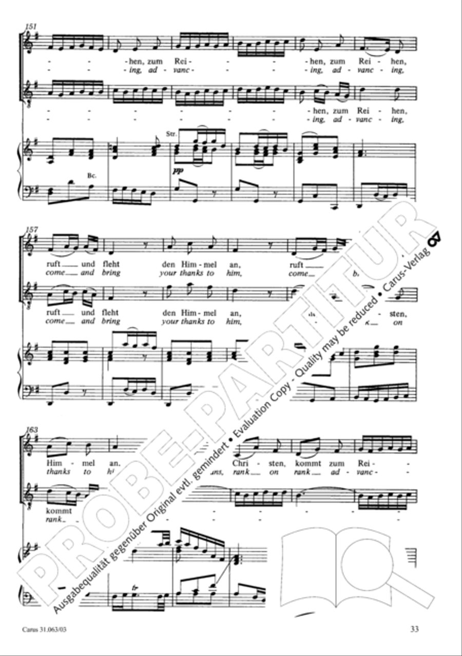 Christians, etch this blessed day (Christen, atzet diesen Tag) 4-Part scores gallery preview page 34