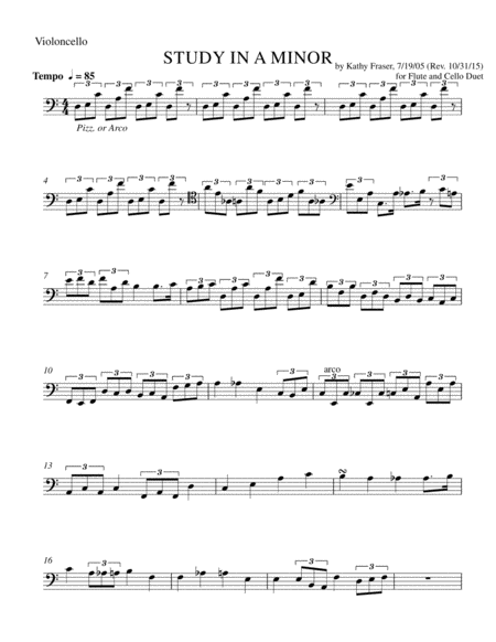 Study in A Minor for Flute and Cello Duet image number null