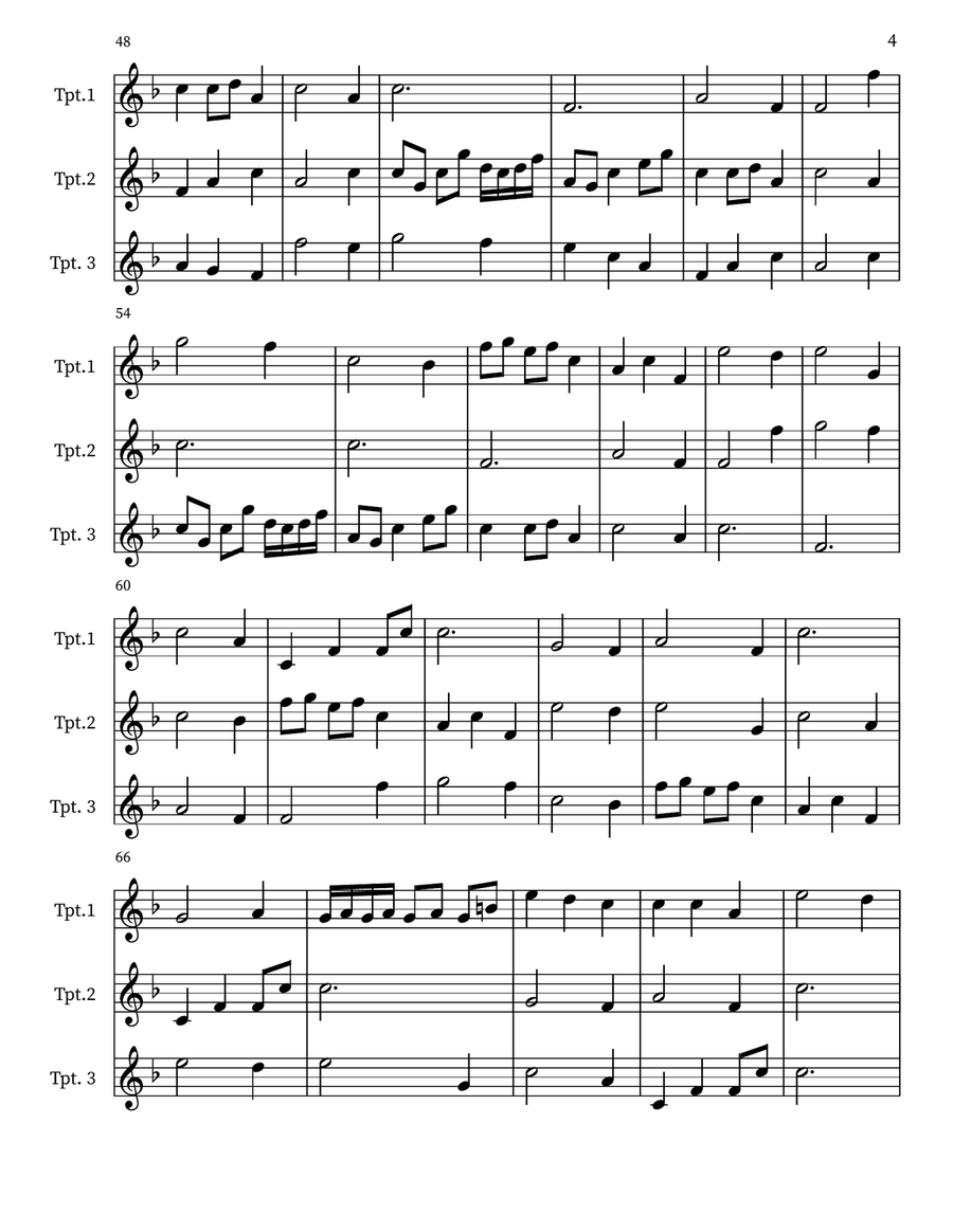 Polyphonic Fanfares Trio Small Ensemble scores gallery preview page 4