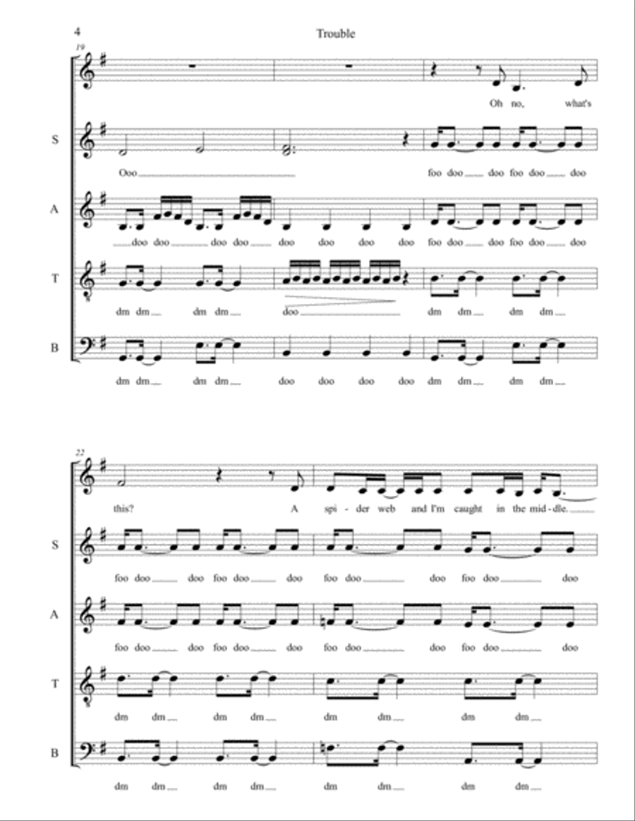 Trouble 4-Part scores gallery preview page 4