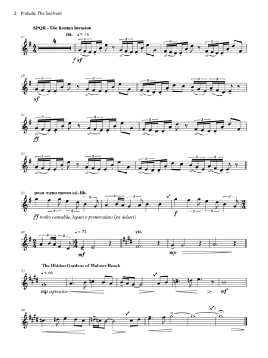 Prelude: The Seafront (Grade 5 List B8 from the ABRSM Descant Recorder syllabus from 2022) Soprano Recorder scores gallery preview page 2