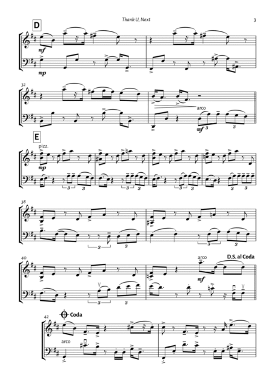 Thank U, Next String Duet scores gallery preview page 3
