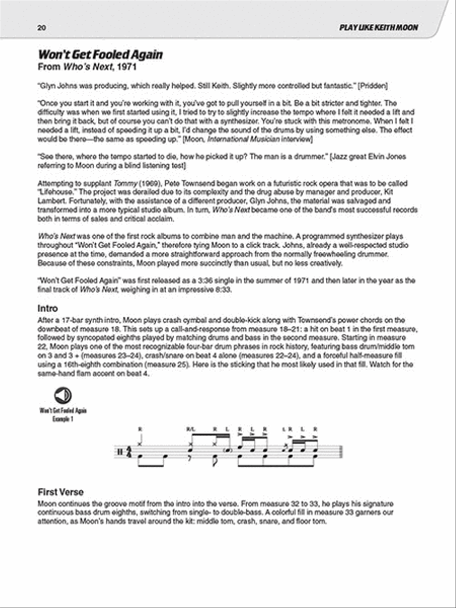 Play like Keith Moon Drums scores gallery preview page 3