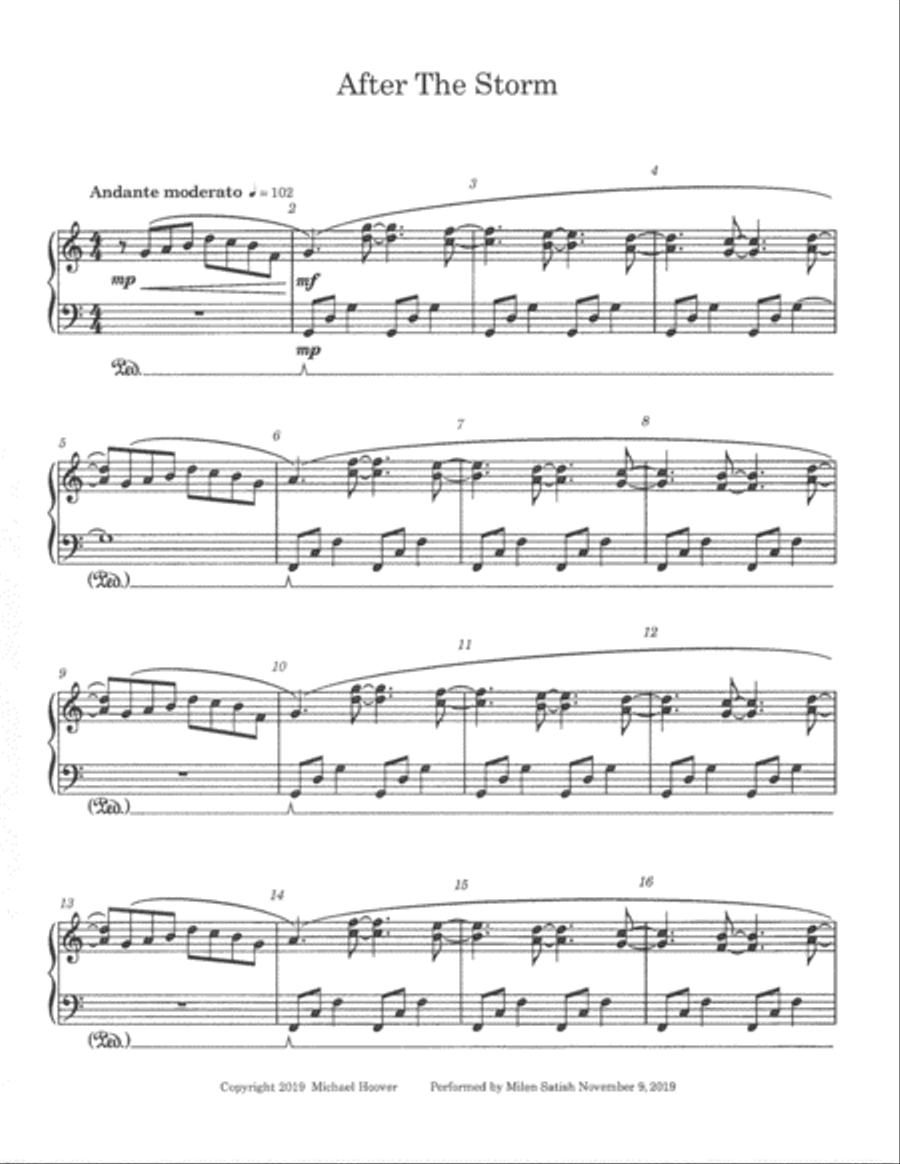 After The Storm Piano Solo scores gallery preview page 1