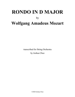 Book cover for Rondo in D Major, K. 485