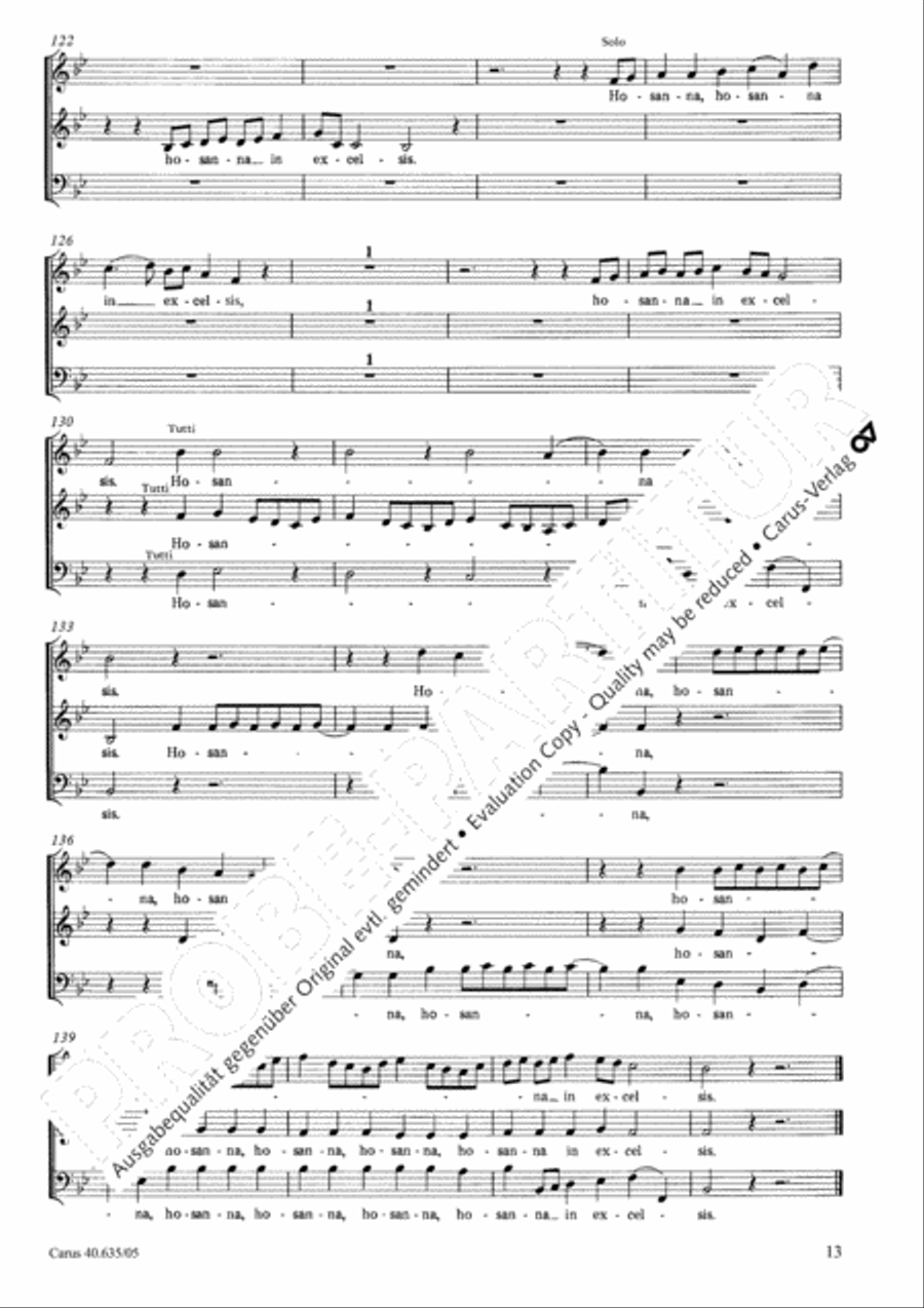 Missa civilis in B 3-Part scores gallery preview page 14