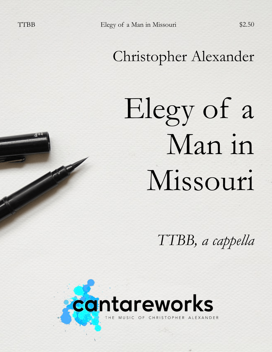 Elegy of a Man in Missouri TTBB scores gallery preview page 1