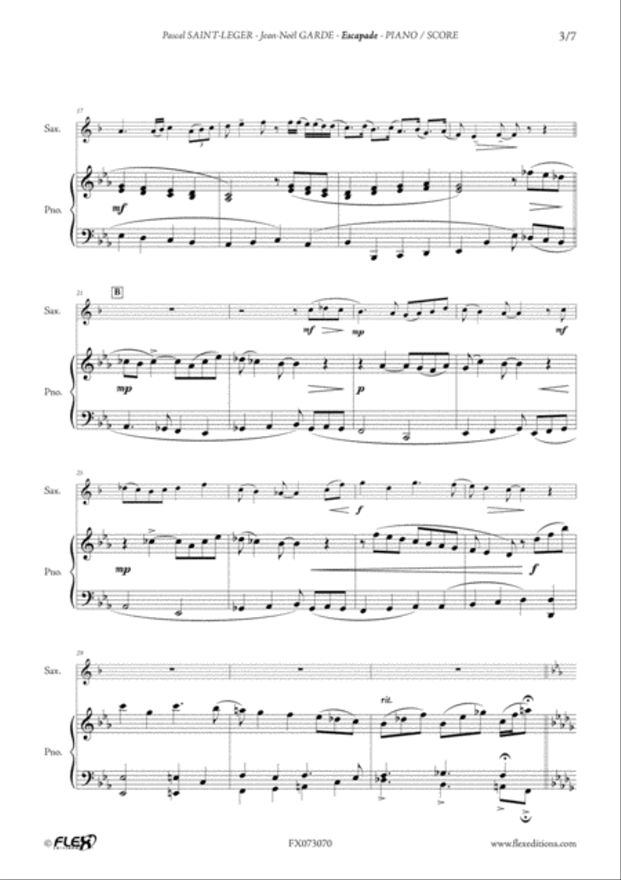 Escapade Escapade Tenor Saxophone scores gallery preview page 3