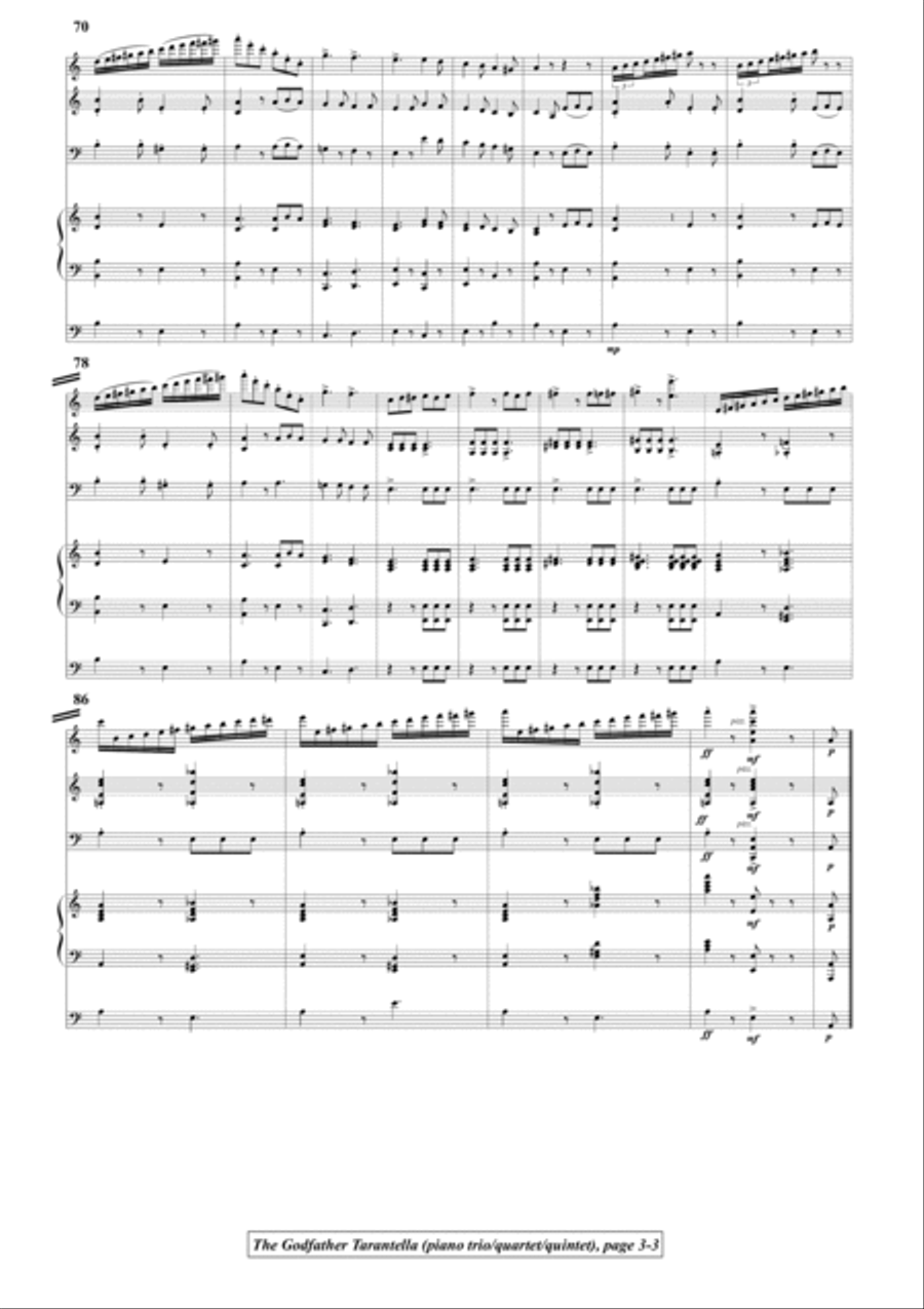 The Godfather Tarantella Piano Trio scores gallery preview page 3