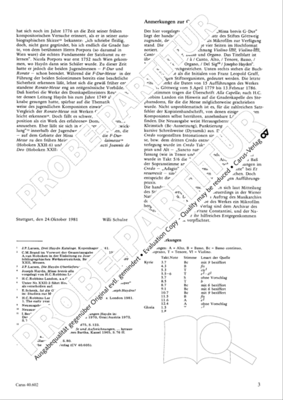 Missa brevis 4-Part scores gallery preview page 4