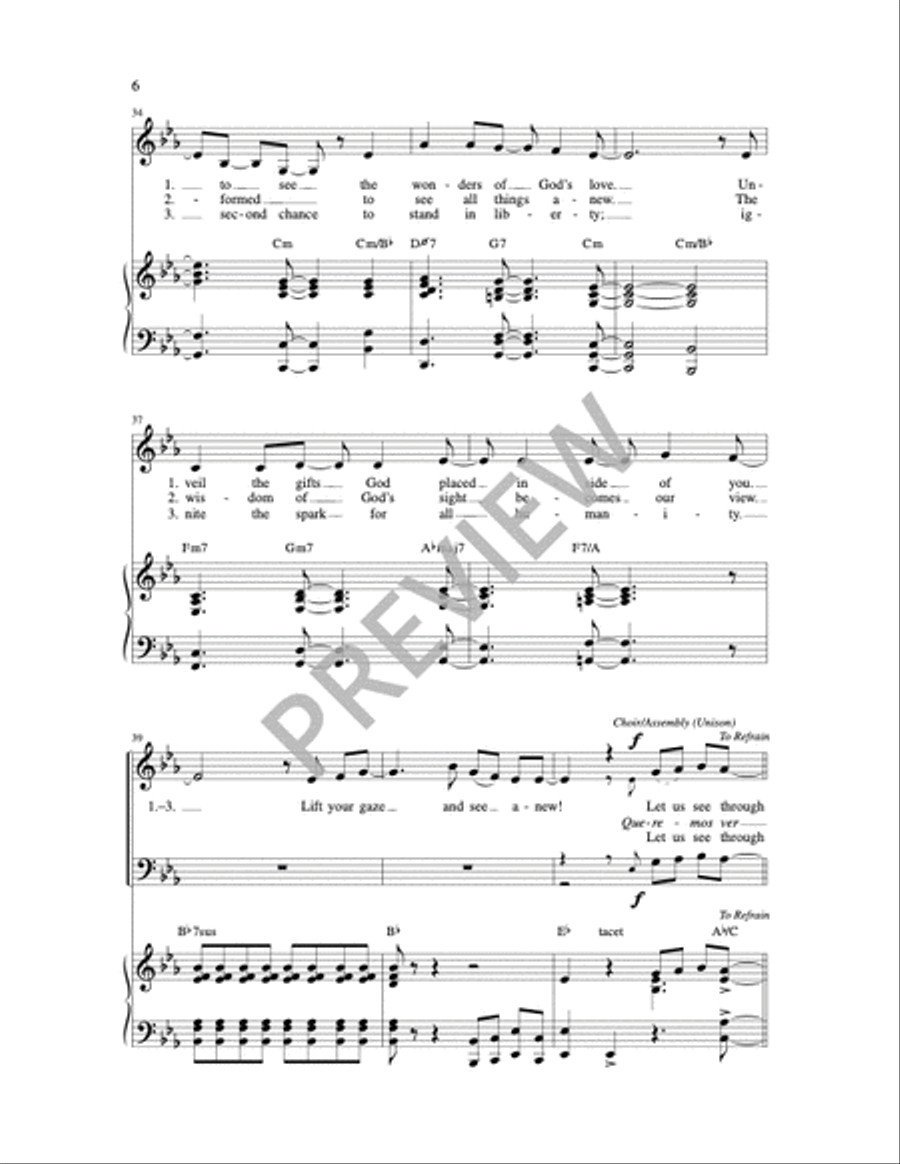 Through the Eyes of God 4-Part scores gallery preview page 8