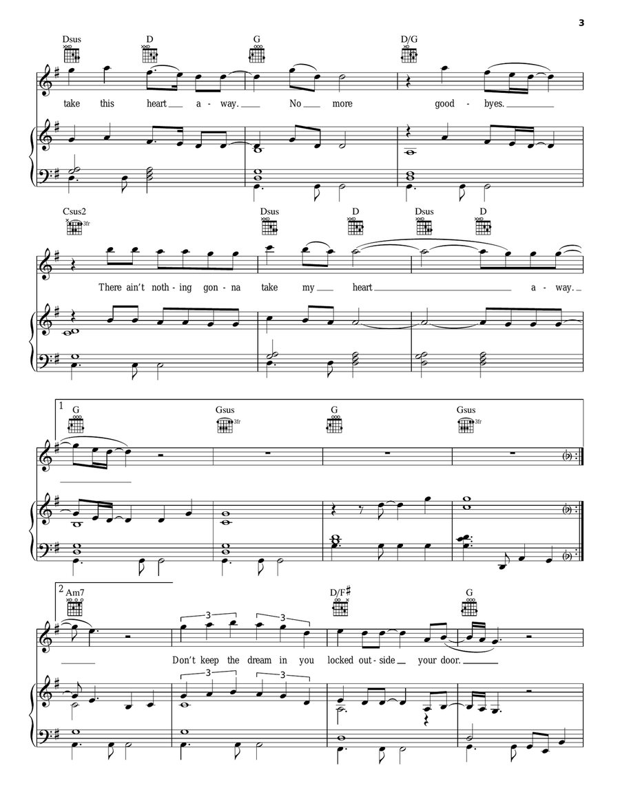 Take This Heart Take This Heart Piano, Vocal, Guitar scores gallery preview page 3