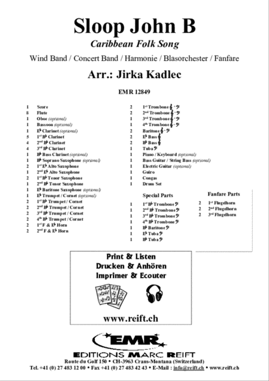Sloop John B Concert Band scores gallery preview page 2