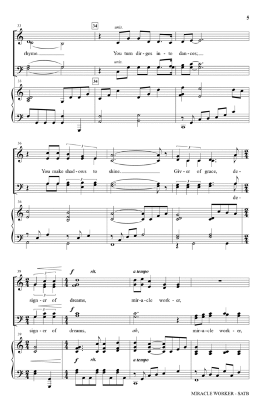 Miracle Worker 4-Part scores gallery preview page 4