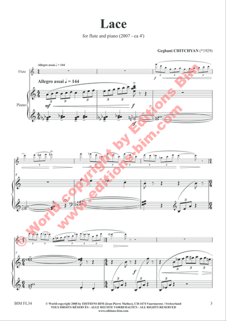Lace Flute Solo scores gallery preview page 3