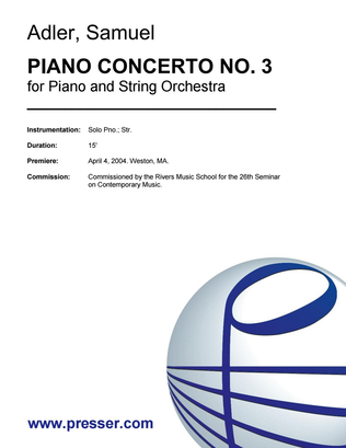 Book cover for Piano Concerto No. 3
