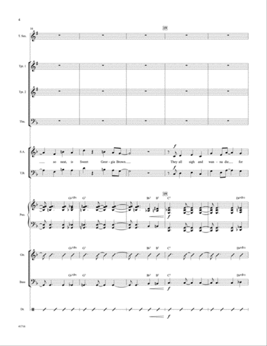Sweet Georgia Brown: Score Score scores gallery preview page 5