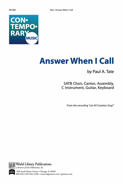 ANSWER WHEN I CALL