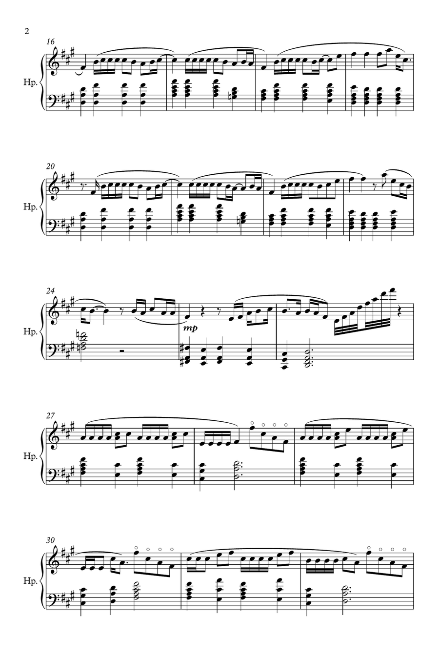 Video Games Pedal Harp scores gallery preview page 2