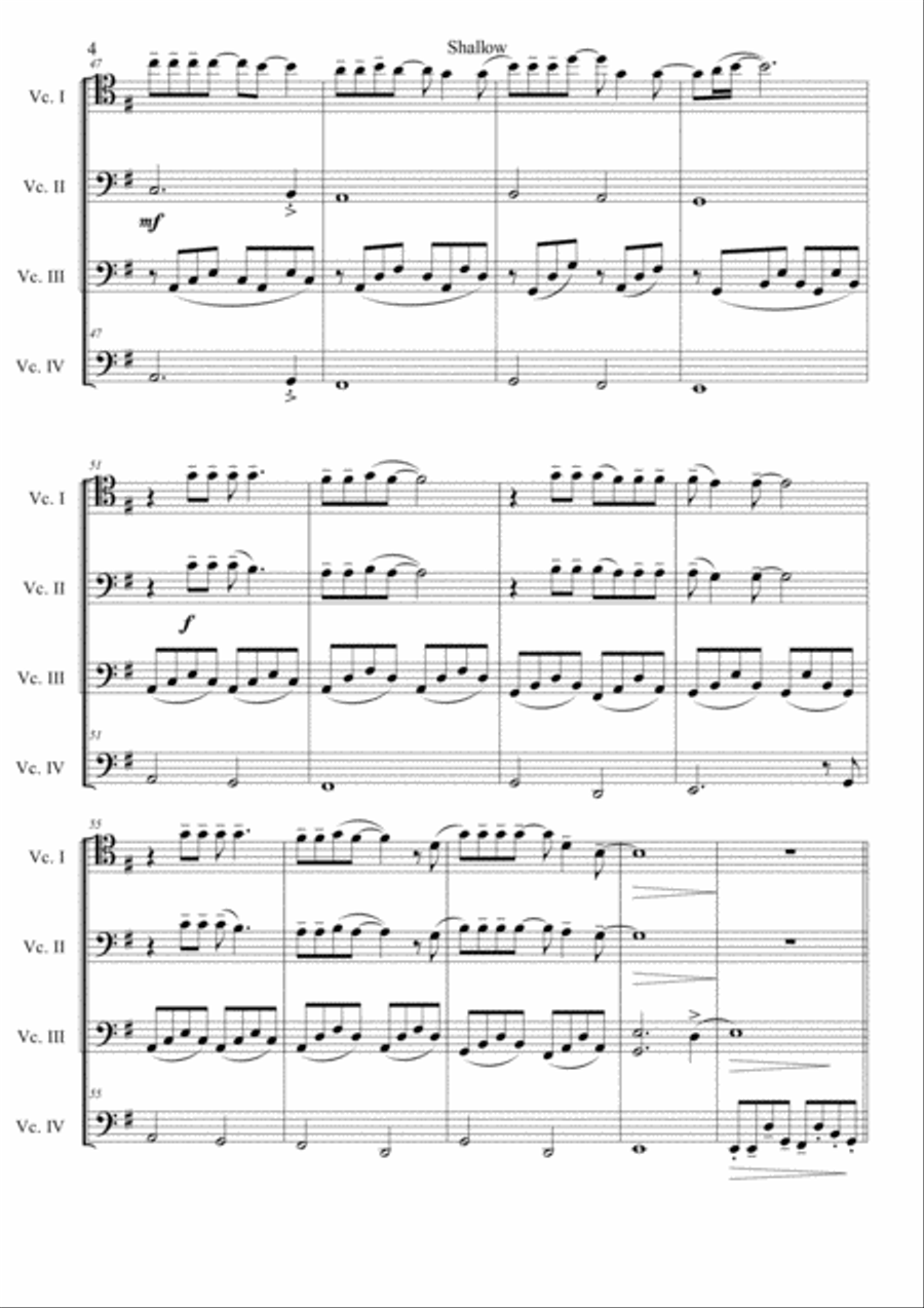 Shallow String Quartet scores gallery preview page 4