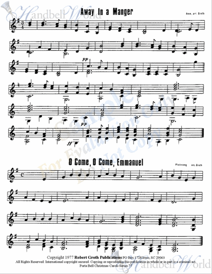 Porta Bell System of Carolling 77 2-Octaves scores gallery preview page 6