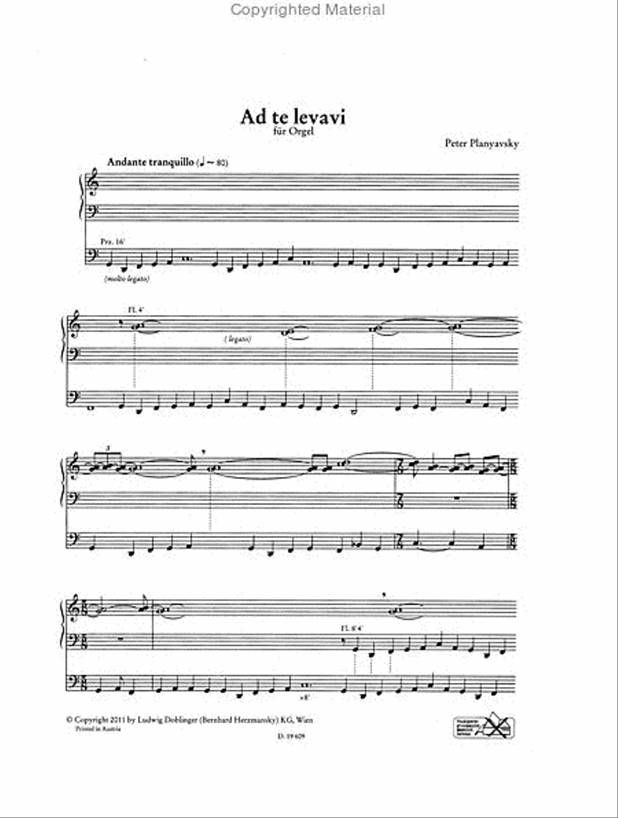 Ad te levavi Ad te levavi Organ scores gallery preview page 2