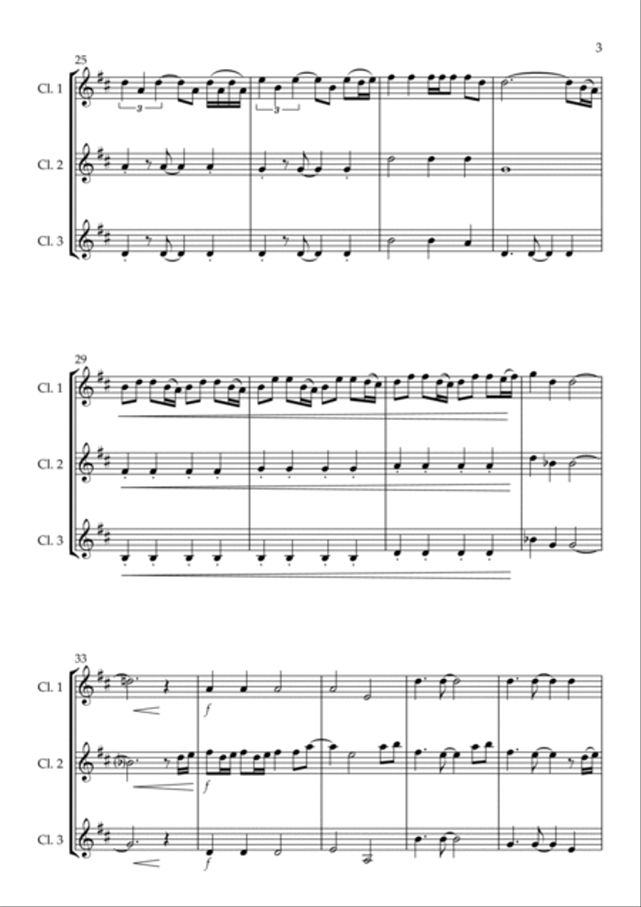 How Far I'll Go Woodwind Trio scores gallery preview page 3