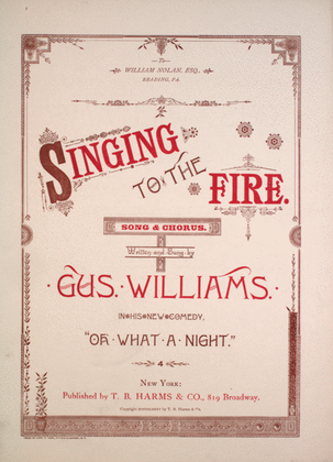 Book cover for Singing to the Fire. Song & Chorus