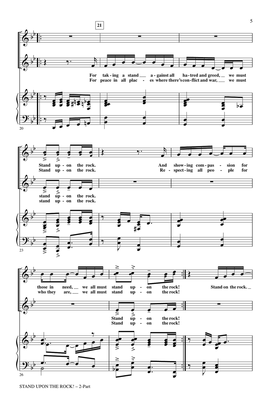 Stand Upon The Rock! 2-Part scores gallery preview page 3