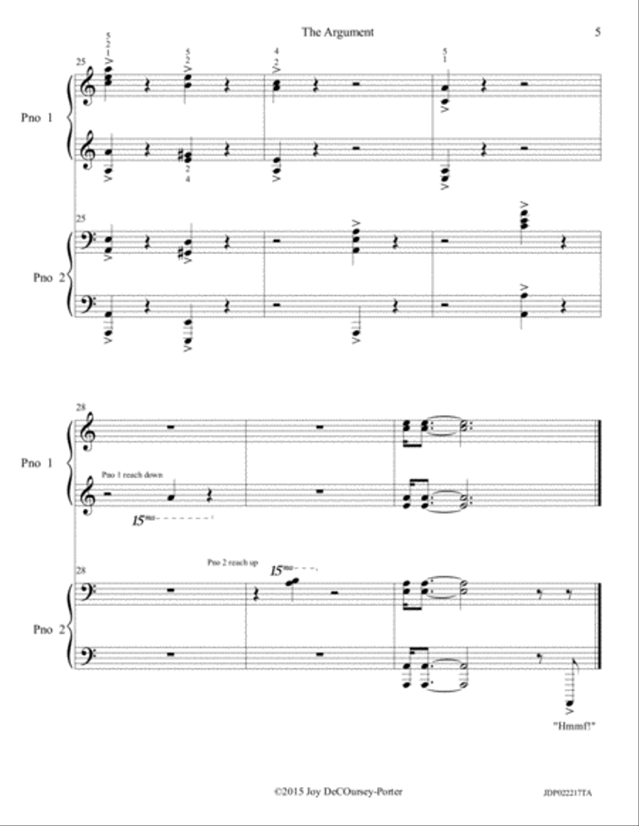 The Argument - 4 hands duet for 1 Piano 1 Piano, 4-Hands scores gallery preview page 5