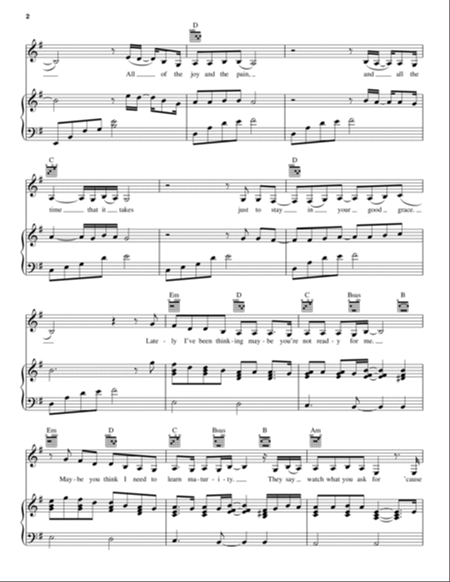 Ready For Love Piano, Vocal, Guitar scores gallery preview page 2