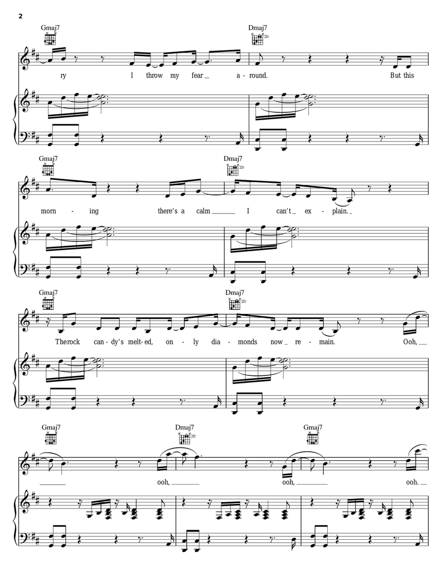 Clarity Piano, Vocal, Guitar scores gallery preview page 2