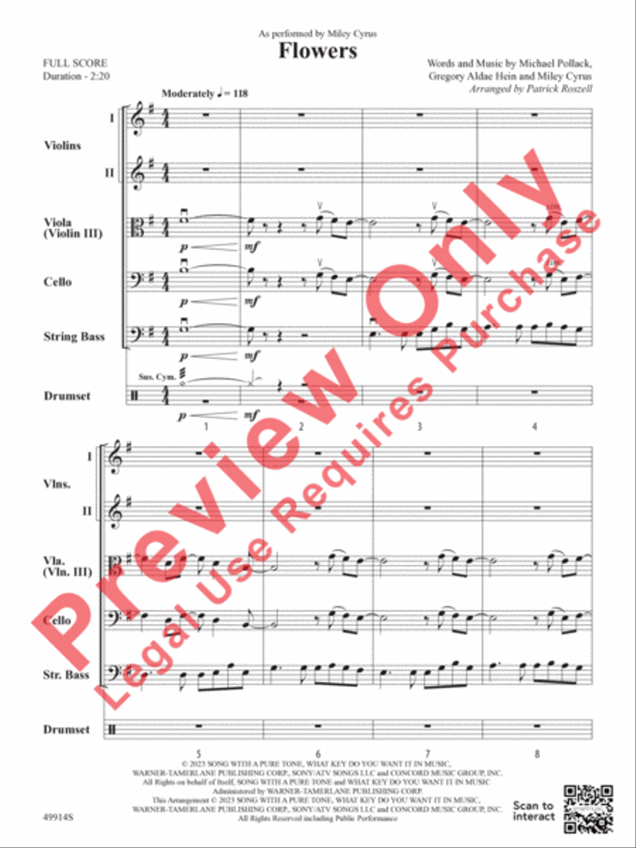 Flowers String Orchestra scores gallery preview page 4