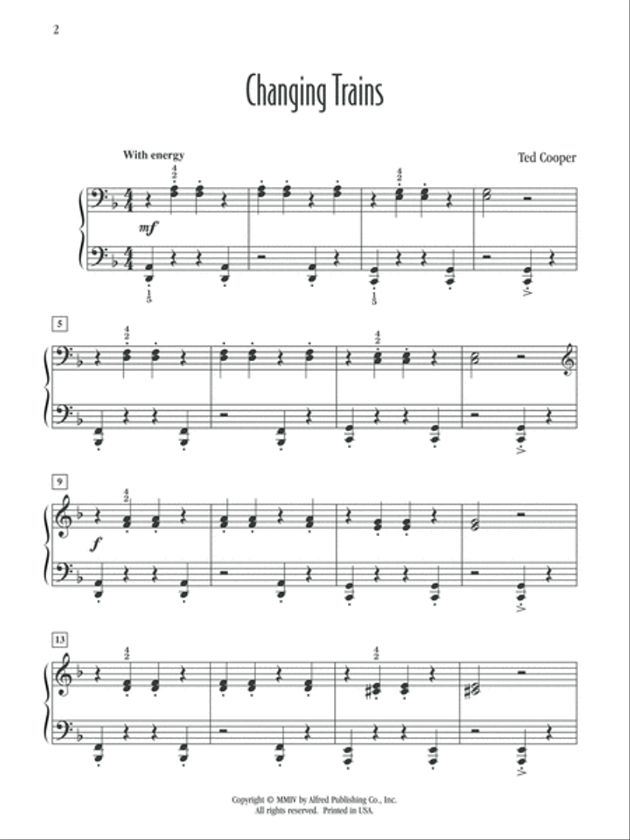 Changing Trains Changing Trains Easy Piano scores gallery preview page 2