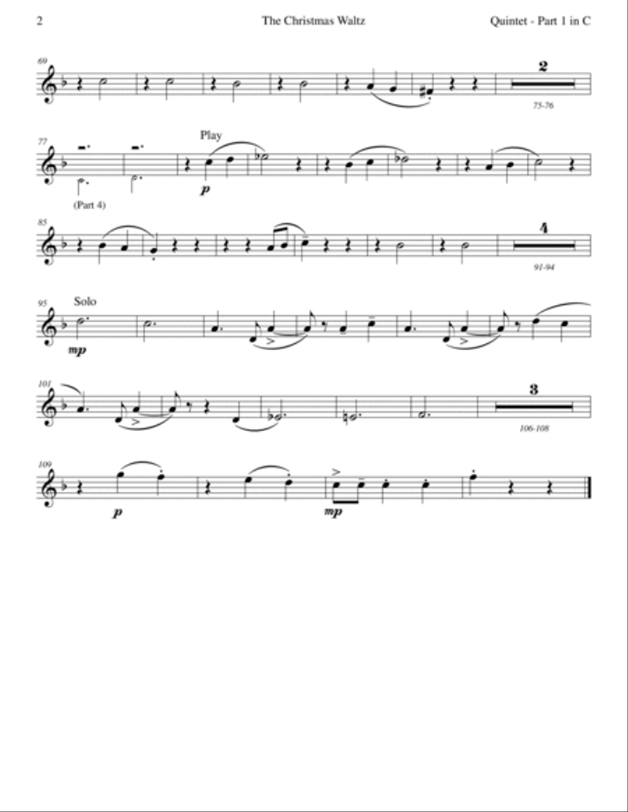 The Christmas Waltz Viola scores gallery preview page 6