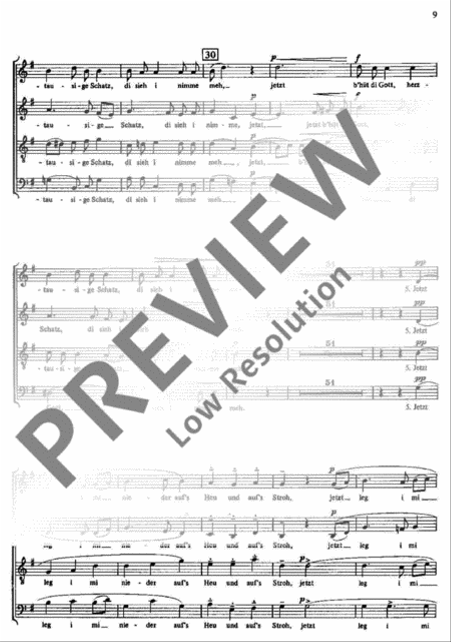 Die Brünnlein, die da fließen 4-Part scores gallery preview page 10