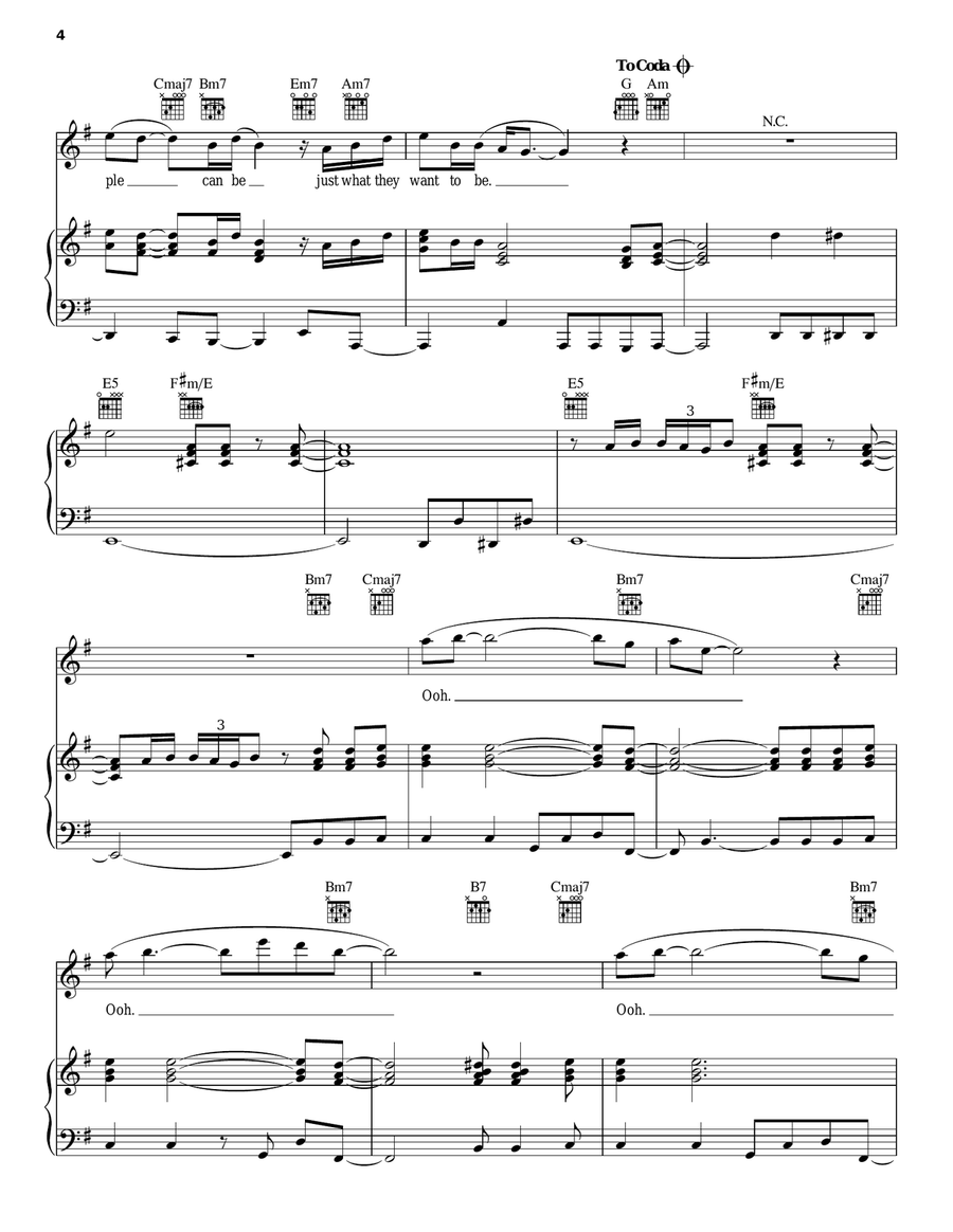 Zoom Piano, Vocal, Guitar scores gallery preview page 4