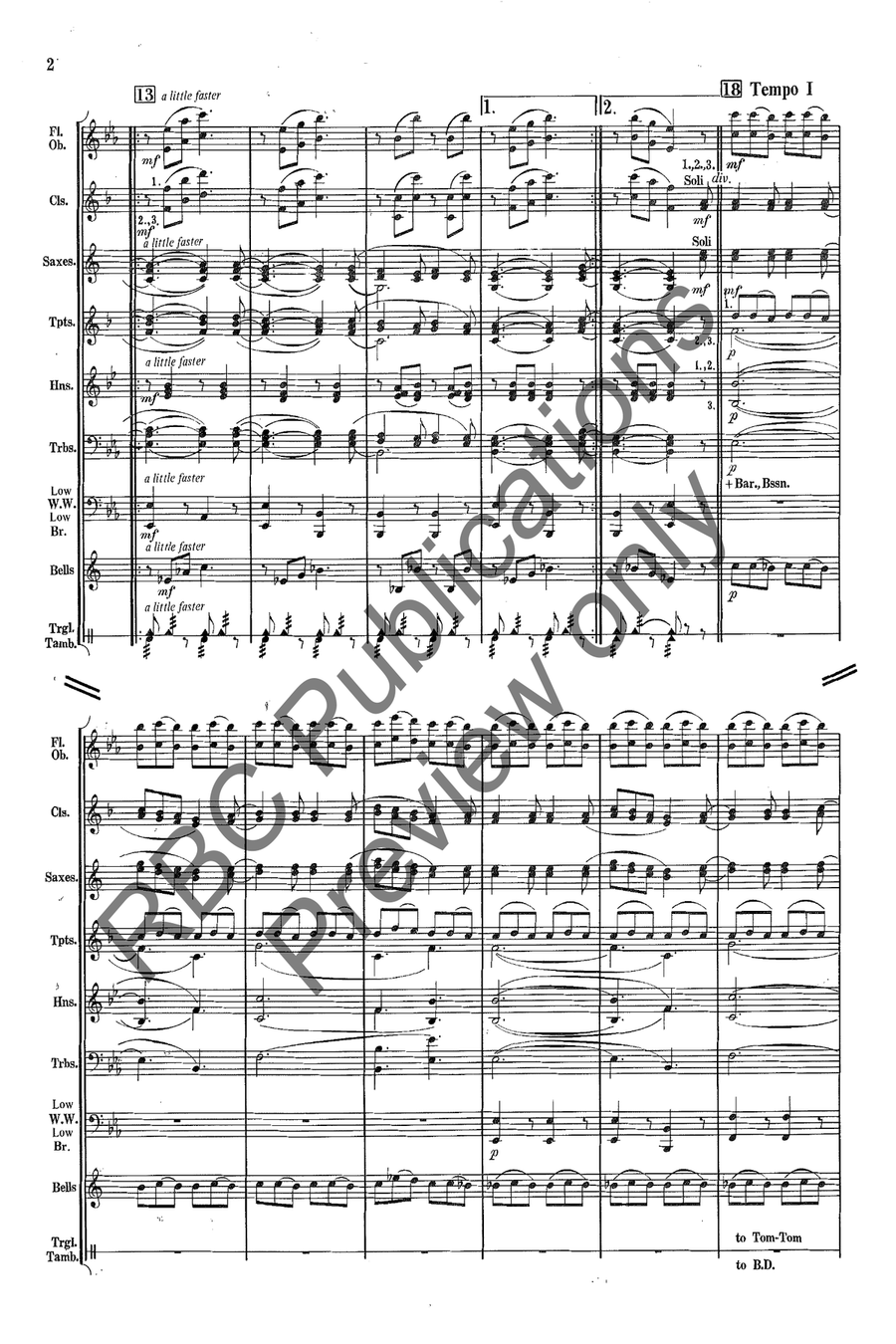 Los Pastores De Navidad (Score) Concert Band scores gallery preview page 3