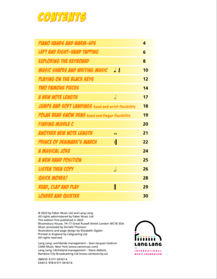 Lang Lang Piano Method Preparatory Level Piano Method scores gallery preview page 2