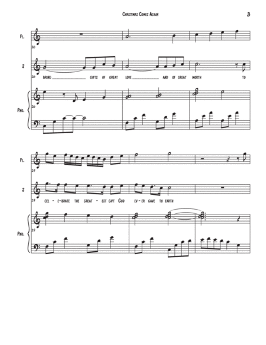 Christmas Comes Again, for soprano Small Ensemble scores gallery preview page 5