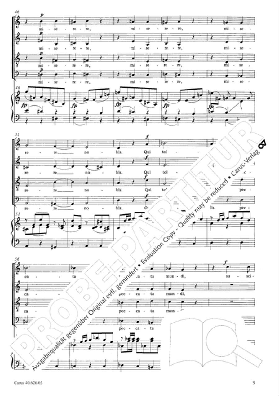 Mass in C Major 4-Part scores gallery preview page 16