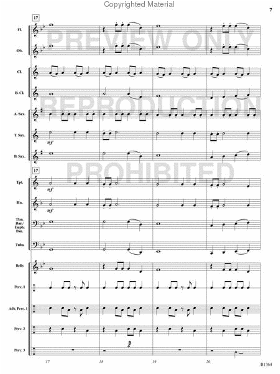 Battle of the Samurai Concert Band scores gallery preview page 6