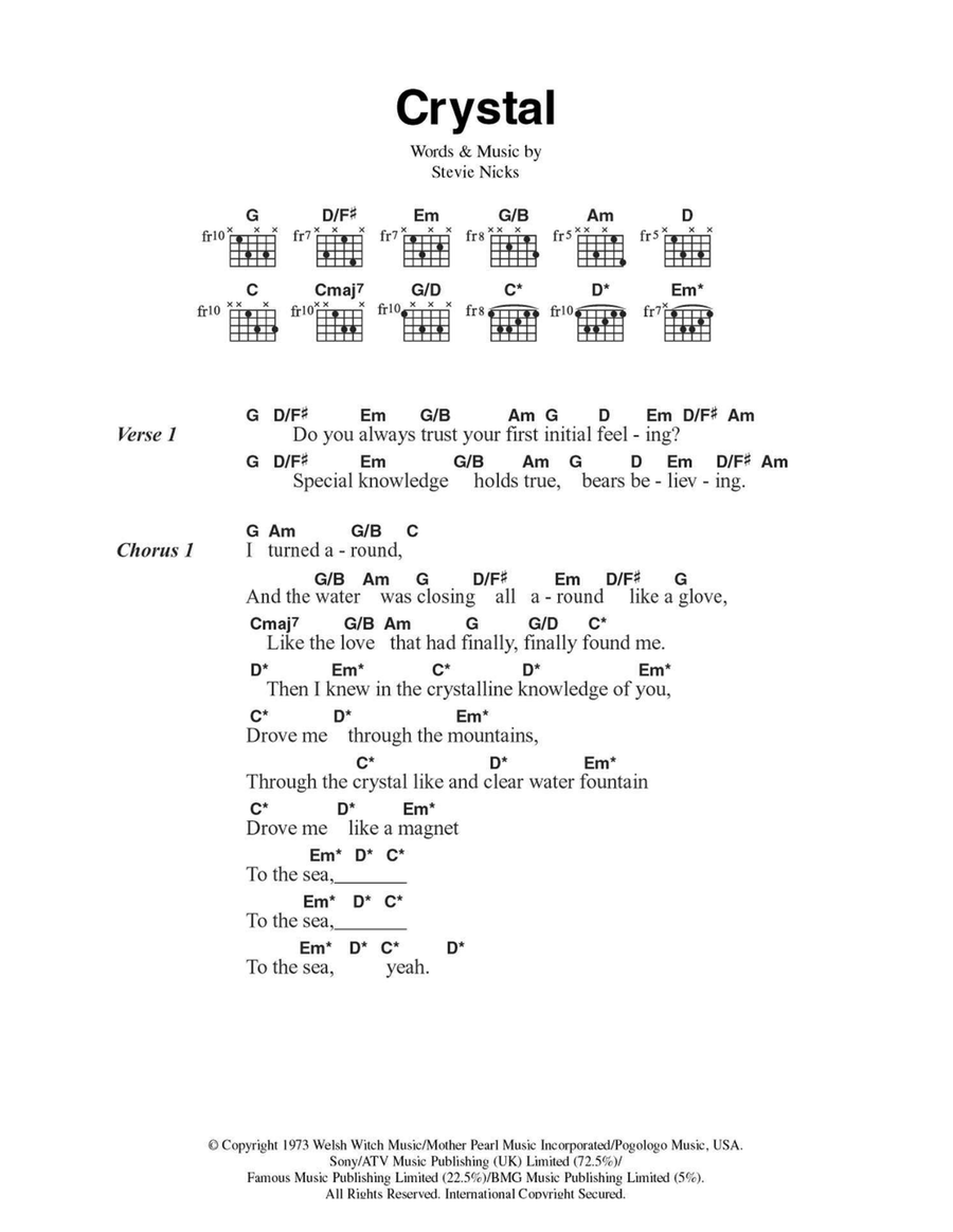Crystal Easy Guitar scores gallery preview page 1