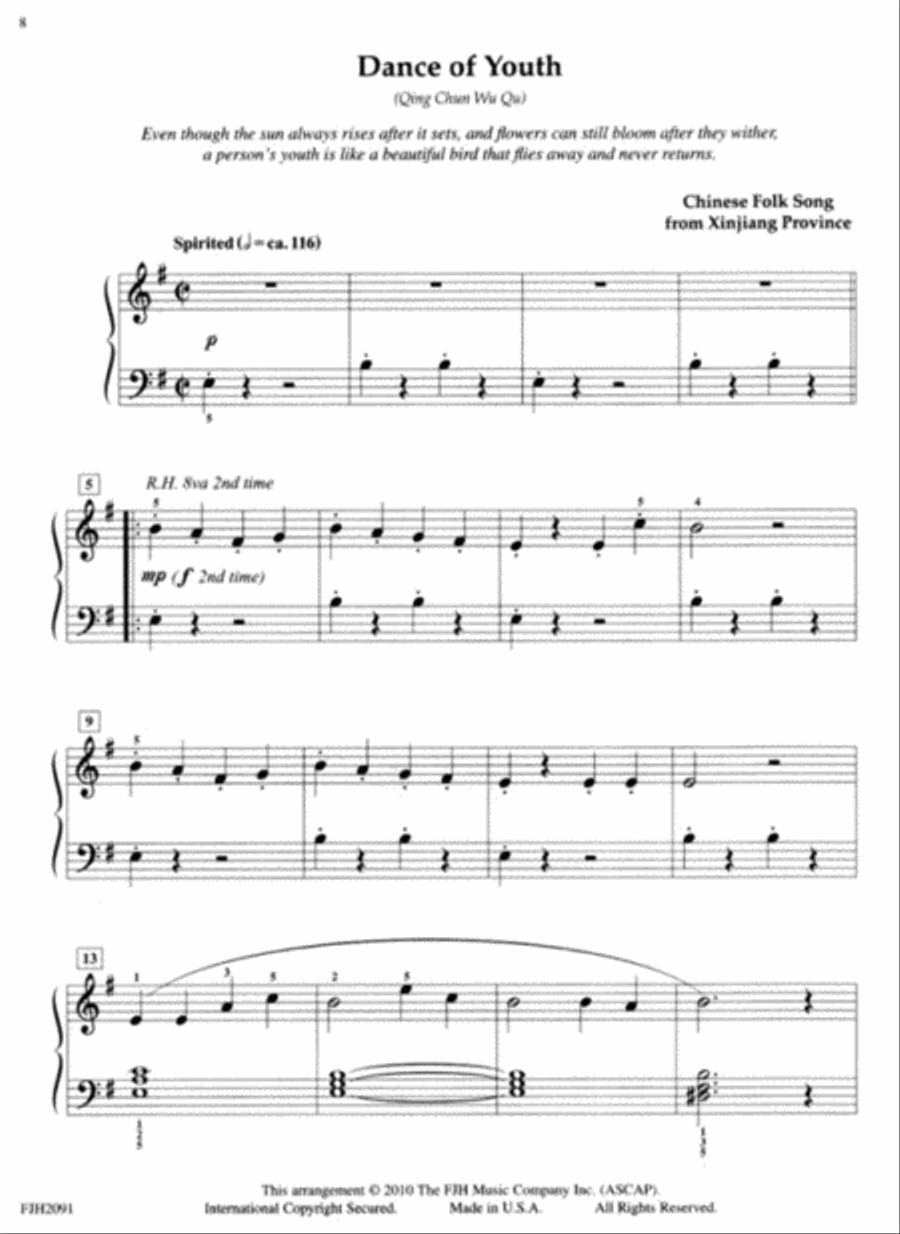 Gifts of Asia Piano Method scores gallery preview page 3