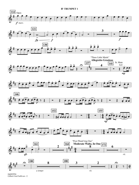 Gilbert And Sullivan (arr. Ted Ricketts) - F Horn 1 & 2
