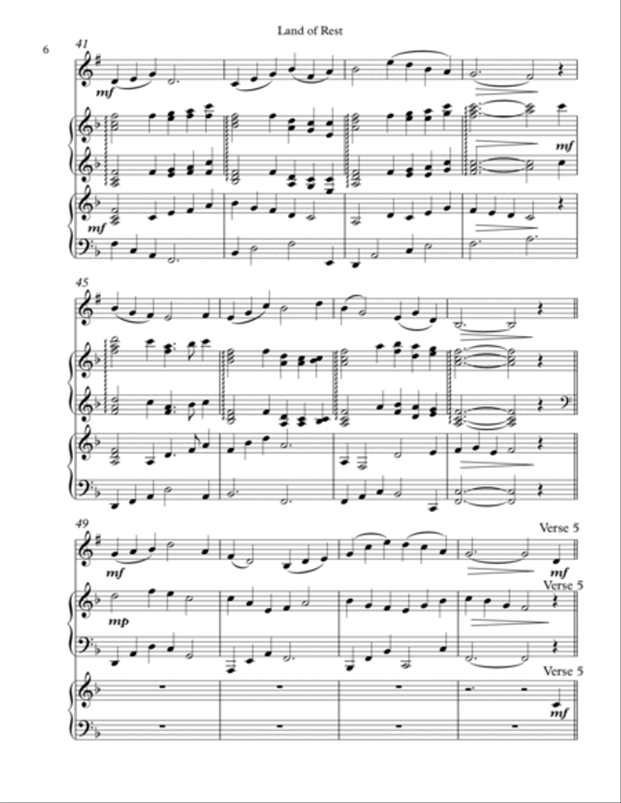 Land of Rest, Trio for Bb Trumpet, Harp, Piano image number null