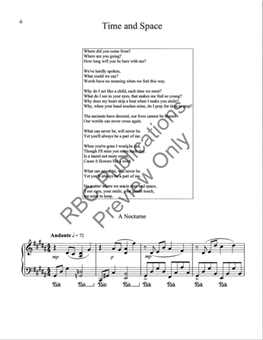 Six Songs For Piano Piano Solo scores gallery preview page 9
