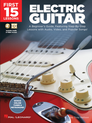 Book cover for First 15 Lessons – Electric Guitar