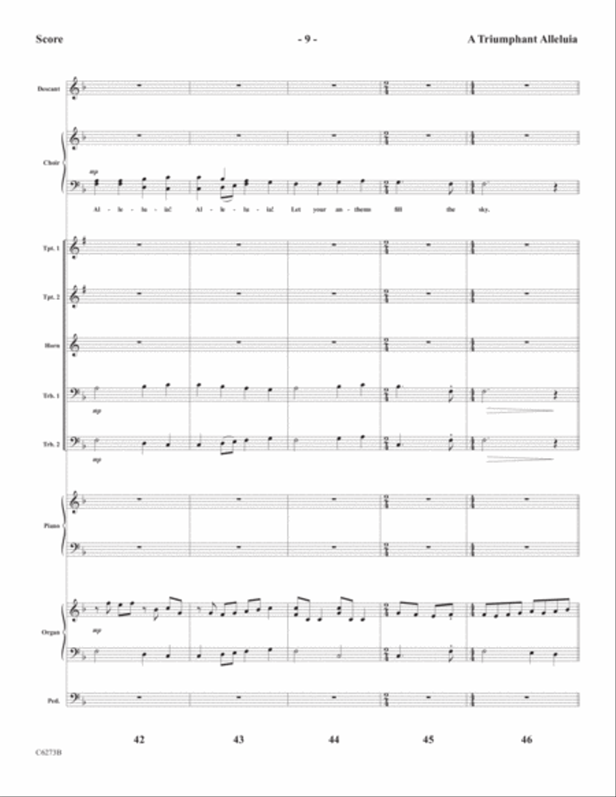 A Triumphant Alleluia Choir scores gallery preview page 11